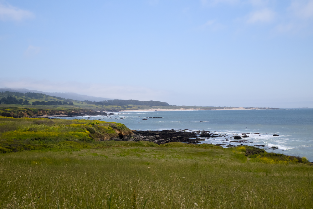 The California coastline facing south.