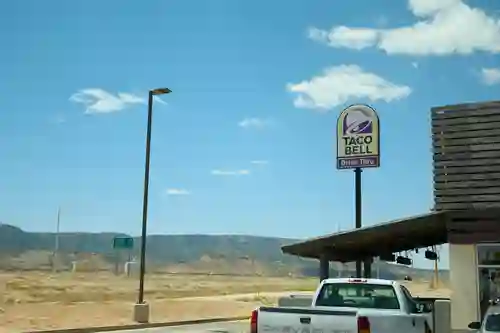 A Taco Bell in northeast Arizona. Note: image is hyper-compressed with javascript disabled.