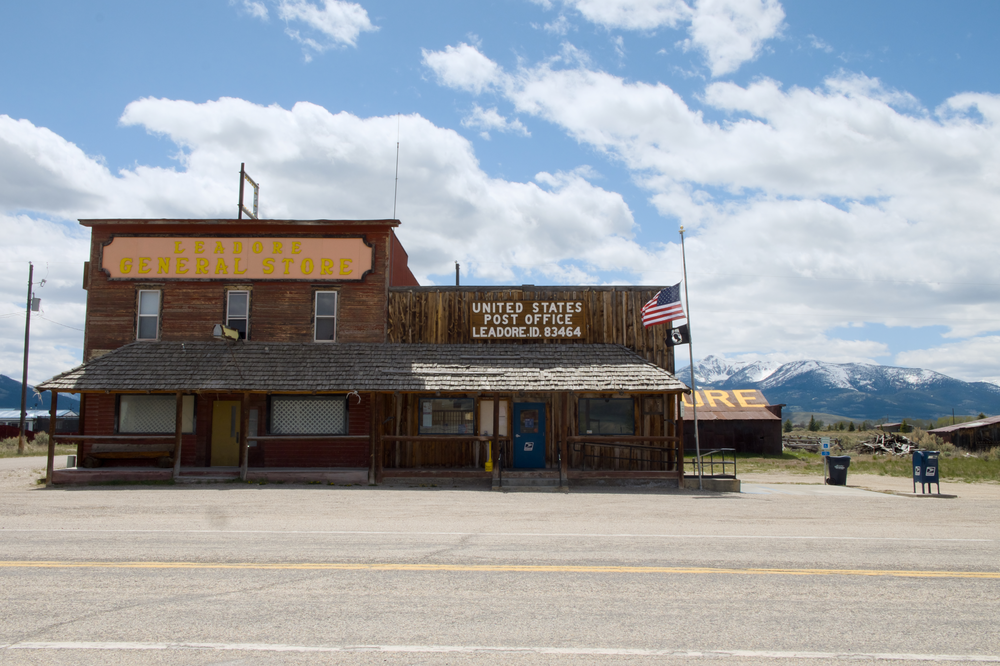 A classic post office in Leodore, Idaho.