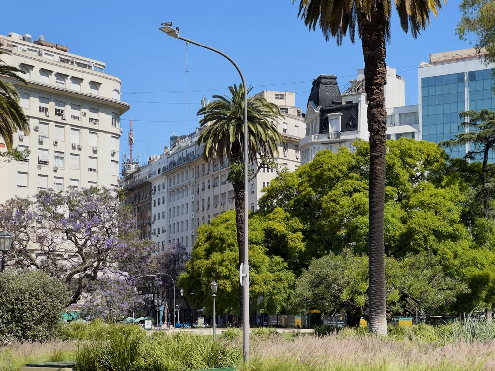 Plaza Lavalle (realizing I'm in Paris with palm trees).