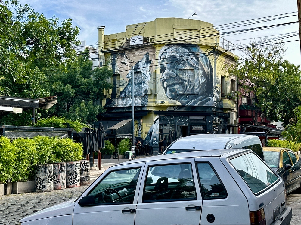 More incredible street art on a bar in Palermo.