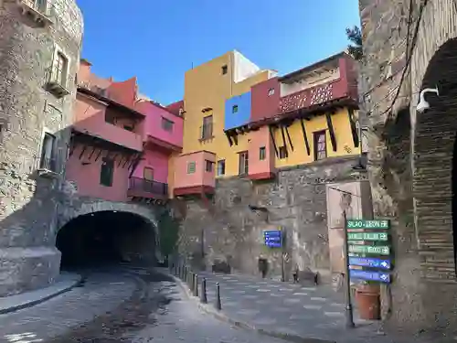 Subterranean intersection in Guanajuato Note: image is hyper-compressed with javascript disabled.